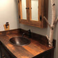 Premier Copper 19 in. Oval Self Rimming Hammered Copper Sink