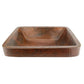 Premier Copper 19 in. Rectangle Skirted Vessel Hammered Copper Sink