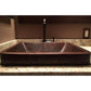 Premier Copper 19 in. Rectangle Skirted Vessel Hammered Copper Sink