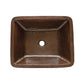 Premier Copper 19 in. Rectangle Under Counter Hammered Copper Bathroom Sink