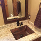Premier Copper 19 in. Rectangle Under Counter Hammered Copper Bathroom Sink