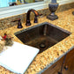Premier Copper 19 in. Rectangle Under Counter Hammered Copper Bathroom Sink