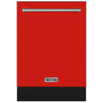 KOSTCH 24 in. Top Control Tall Tub Built-In Dishwasher with 3rd Rack in Stainless Steel with Red Door, 47dBA (KOS-24DWH06H-R)