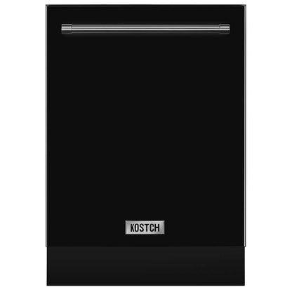 KOSTCH 24 in. Top Control Tall Tub Built-In Dishwasher with 3rd Rack in Stainless Steel with Black Door, 47dBA (KOS-24DWH06H-B)