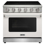 KOSTCH 36 in. Electric Range with 6.0 cu. ft. True Convection Oven in Stainless Steel with White Oven Door (KOS-36RE06H-W)