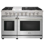 KOSTCH 48 in. 6 Burner Gas Range with 6.8 cu. ft. Double Convection Oven and Griddle in Stainless Steel (KOS-48RG03M-S)
