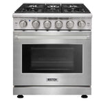 KOSTCH 30 in. 5 Burner Natural Gas Range with 4.55 cu. ft. Convection Oven in Stainless Steel (KOS-30RG03M-S)