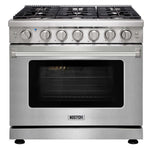 KOSTCH 36 in. 6 Burner Natural Gas Range with 6.0 cu. ft. Convection Oven in Stainless Steel (KOS-36RG03M-S)