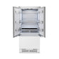 ZLINE 36 in. 19.6 cu. ft. Panel Ready French Door Built-In Bottom Freezer Refrigerator with Water Dispenser and Ice Maker, Open Box-Good Condition