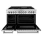ZLINE 48 in. 6.0 cu. ft. Legacy Dual Fuel Range with 7 Burner Gas Cooktop and 2 Electric Ovens in Stainless Steel, Open Box-Excellent Condition