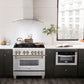 ZLINE Autograph Edition 36 in. 4.6 cu. ft. Legacy Dual Fuel Range with 6 Burner Gas Cooktop and Electric Convection Oven in Stainless Steel and Champagne Bronze Accents, Open Box-Good Condition