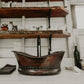 Premier Copper 20 in. Bathtub Vessel Hammered Copper Sink