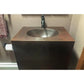 Premier Copper 24 in. Single Sink Hand-Hammered Copper Wall Mount Vanity with Single Faucet Hole