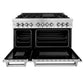 ZLINE 48 in. 6.0 cu. ft. Legacy Dual Fuel Range with 7 Burner Gas Cooktop and 2 Electric Ovens in Stainless Steel (RA48)