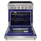 KOSTCH 30 in. Electric Range with 4.55 cu. ft. True Convection Oven in Stainless Steel (KOS-30RE06H-S)