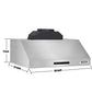 KOSTCH 30 in. 1000 CFM Convertible Wall Mount Range Hood with LED Lights in Stainless Steel (KOS-30RH06H)