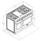 KOSTCH 48 in. Liquid Propane 6 Burner Gas Range with 6.8 cu. ft. Double Oven and Griddle in Stainless Steel with Red Oven Doors (KOS-48RG03MLP-R)