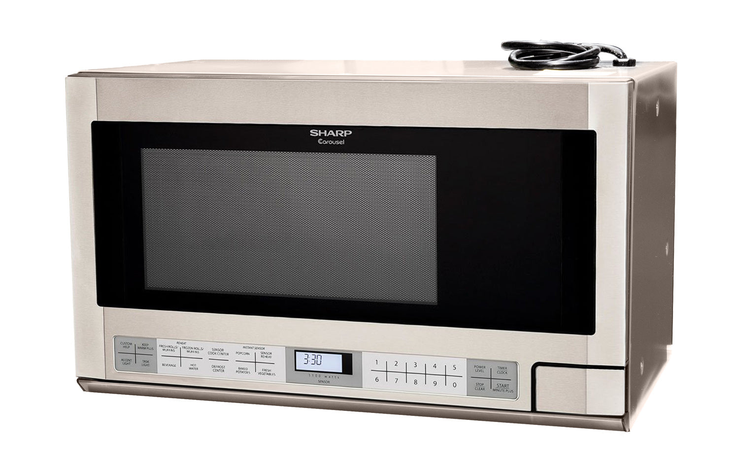 Sharp 1.5 cu. ft. 1100W 24 in. Over-the-Counter Microwave in Stainless Steel (R1214T)