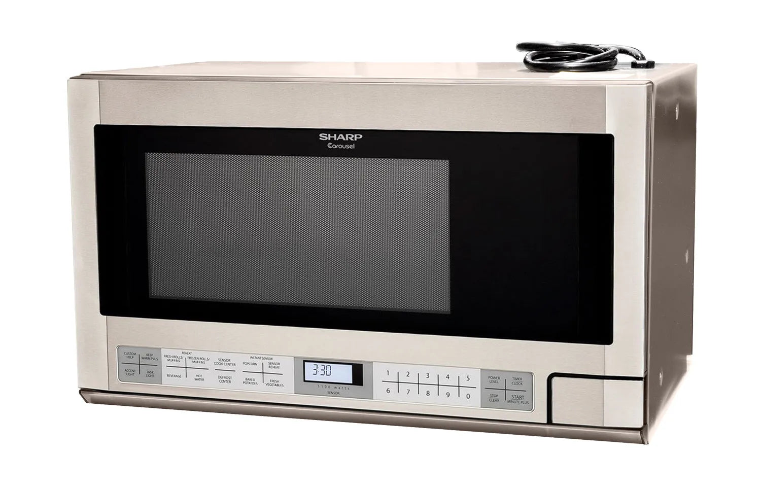 Sharp 1.5 cu. ft. 1100W 24 in. Over-the-Counter Microwave in Stainless Steel (R1214T)