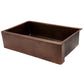 Premier Copper 35 in. Hammered Copper Apron Front Single Basin Kitchen Sink