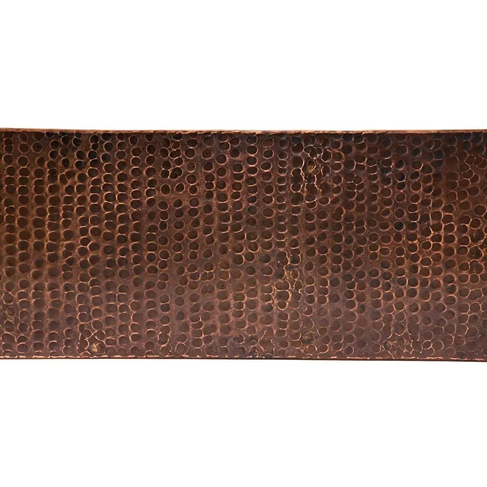 Premier Copper 35 in. Hammered Copper Apron Front Single Basin Kitchen Sink