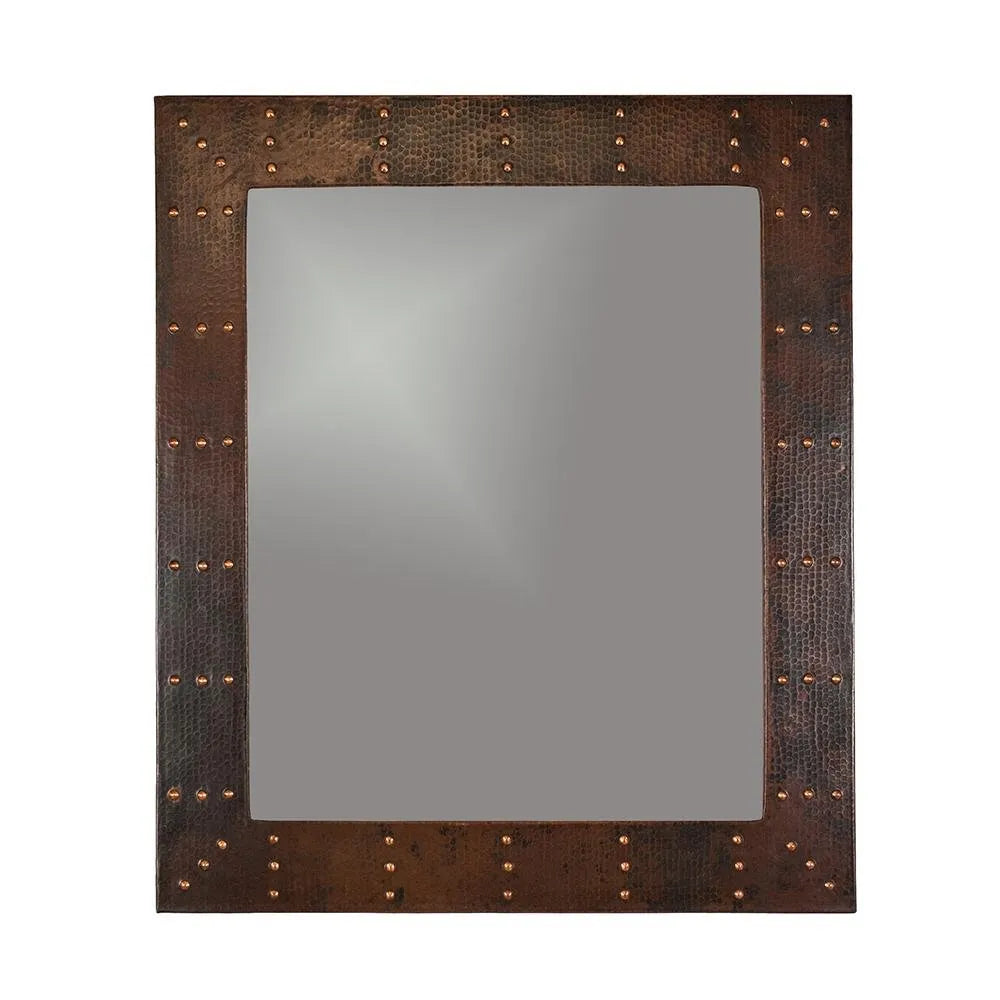 Premier Copper 36 in. Rectangle Hammered Copper Mirror