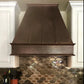 Premier Copper 38 in. Euro Wall Mounted Range Hood in Hammered Copper