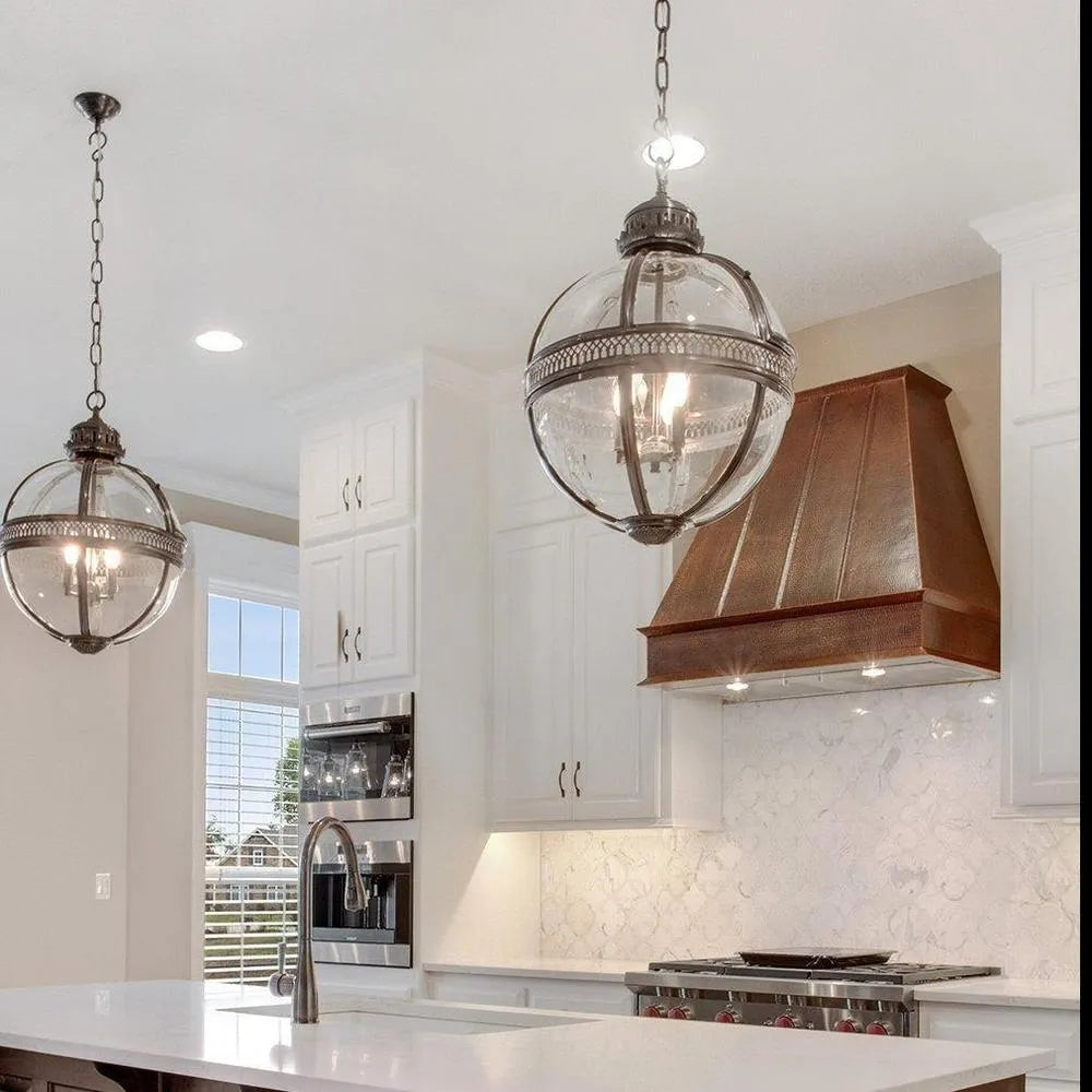 Premier Copper 38 in. Euro Wall Mounted Range Hood in Hammered Copper
