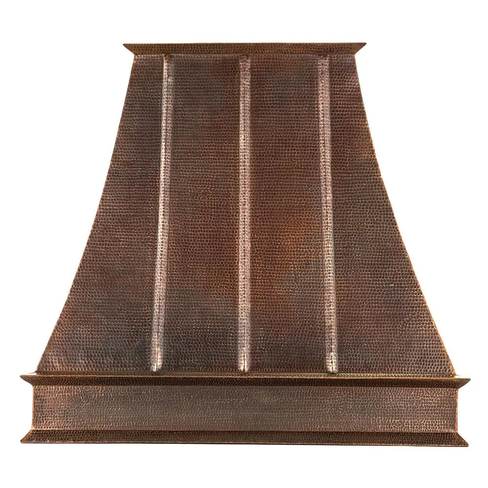 Premier Copper 38 in. Euro Wall Mounted Range Hood in Hammered Copper