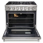 KOSTCH 36 in. 6 Burner Natural Gas Range with 6.0 cu. ft. Convection Oven in Stainless Steel (KOS-36RG03M-S)