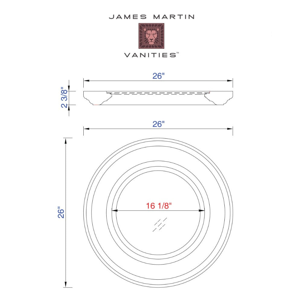 James Martin Vanities Malibu Collection Mirror in Honey Alder 