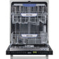 KOSTCH 24 in. Top Control Tall Tub Built-In Dishwasher with 3rd Rack in Stainless Steel with Black Door, 47dBA (KOS-24DWH06H-B)
