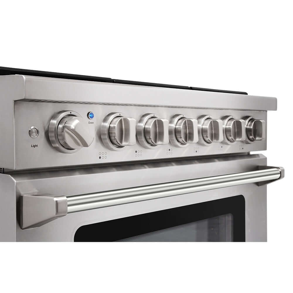KOSTCH 36 in. 6 Burner Natural Gas Range with 6.0 cu. ft. Convection Oven in Stainless Steel (KOS-36RG03M-S)