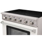 KOSTCH 36 in. Electric Range with 6.0 cu. ft. True Convection Oven in Stainless Steel with White Oven Door (KOS-36RE06H-W)
