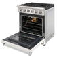 KOSTCH 30 in. Liquid Propane Gas Range with 5 Burners and 4.55 cu. ft. Convection Oven in Stainless Steel with White Oven Door (KOS-30RG03MLP-W)
