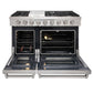 KOSTCH 48 in. Liquid Propane 6 Burner Gas Range with 6.8 cu. ft. Double Oven and Griddle in Stainless Steel (KOS-48RG03MLP-S)