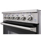 KOSTCH 30 in. Electric Range with 4.55 cu. ft. True Convection Oven in Stainless Steel with Black Oven Door (KOS-30RE06H-B)