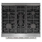 KOSTCH 30 in. 5 Burner Natural Gas Range with 4.55 cu. ft. Convection Oven in Stainless Steel with Black Oven Door (KOS-30RG03M-B)