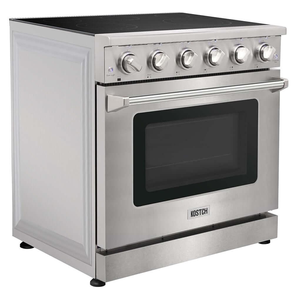 KOSTCH 36 in. Electric Range with 6.0 cu. ft. True Convection Oven in Stainless Steel (KOS-36RE06H-S)