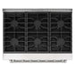 KOSTCH 36 in. 6 Burner Natural Gas Range with 6.0 cu. ft. Convection Oven in Stainless Steel with Black Oven Door (KOS-36RG03M-B)