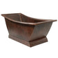 Premier Copper 67 in. Hammered Copper Canoa Single Slipper Bathtub (BTSC67DB)