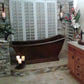 Premier Copper 67 in. Hammered Copper Canoa Single Slipper Bathtub (BTSC67DB)