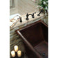 Premier Copper 67 in. Hammered Copper Canoa Single Slipper Bathtub (BTSC67DB)