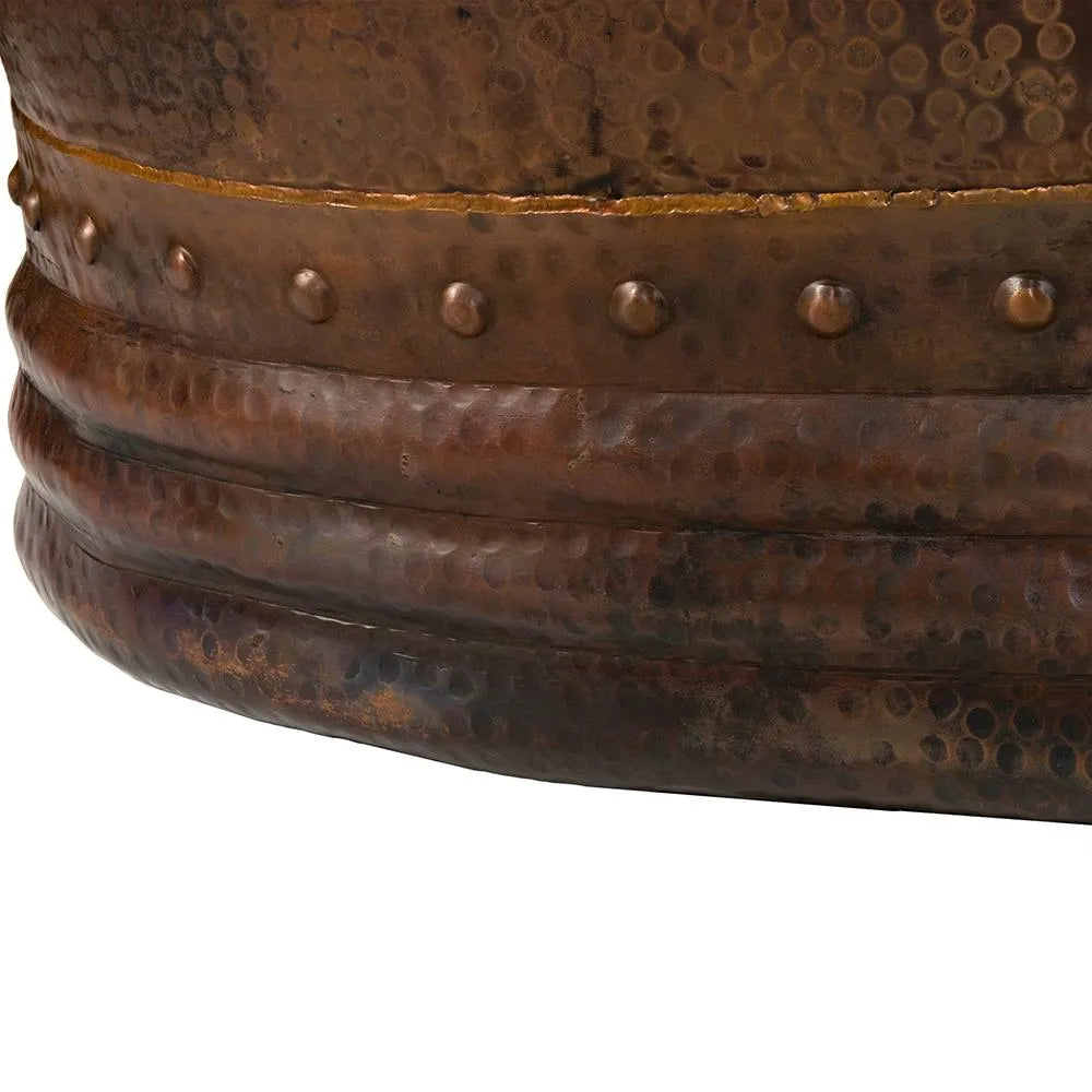 Premier Copper 67 in. Hammered Copper Double Slipper Bathtub (BTD67DB)