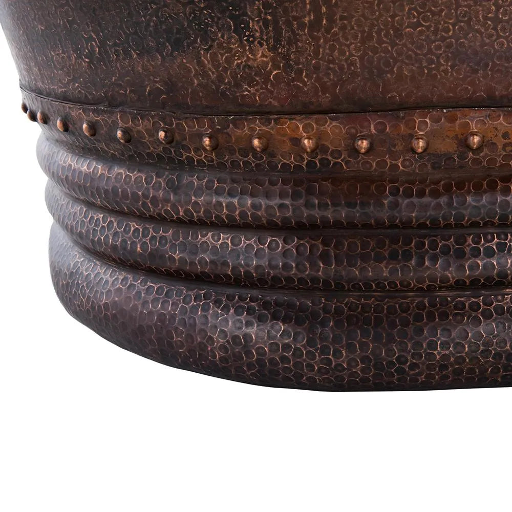 Premier Copper 67 in. Hammered Copper Single Slipper Bathtub (BTS67DB)