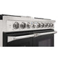 KOSTCH 48 in. 6 Burner Gas Range with 6.8 cu. ft. Double Oven and Griddle in Stainless Steel with Black Oven Doors (KOS-48RG03M-B)