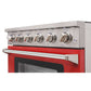 KOSTCH 36 in. Electric Range with 6.0 cu. ft. True Convection Oven in Stainless Steel with Red Oven Door (KOS-36RE06H-R)