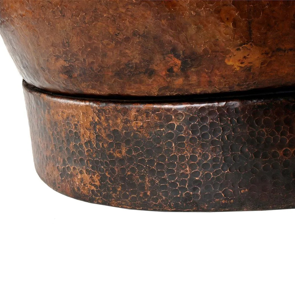 Premier Copper 72 in. Hammered Copper Modern Style Bathtub (BTM72DB)