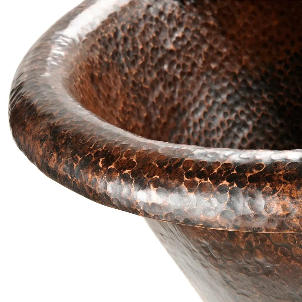 Premier Copper 72 in. Hammered Copper Modern Style Bathtub (BTM72DB)