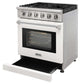 KOSTCH 30 in. 5 Burner Natural Gas Range with 4.55 cu. ft. Convection Oven in Stainless Steel with White Oven Door (KOS-30RG03M-W)